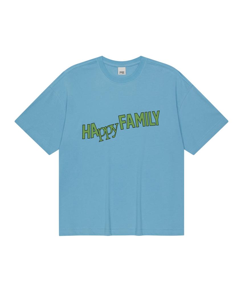 Yunibeoseugameonteu Happy Family Crop T-Shirt_Blue