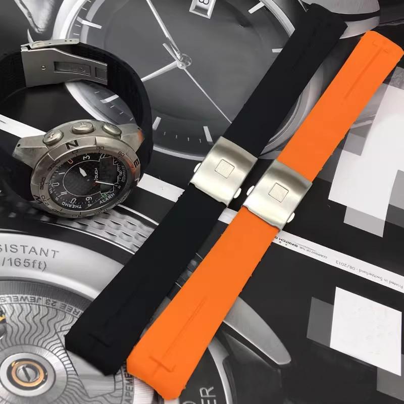 Rubber silicone strap For Tissot 1853 Tengzhi T-Touch original T013 rubber watch band T047T081T33 silicone watch band 20mm 21mm