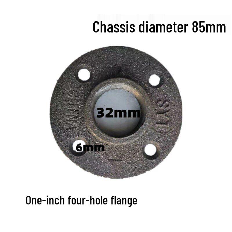 Decorative Cast Iron Shelf Connector Flange Plate - Retro Industrial Style