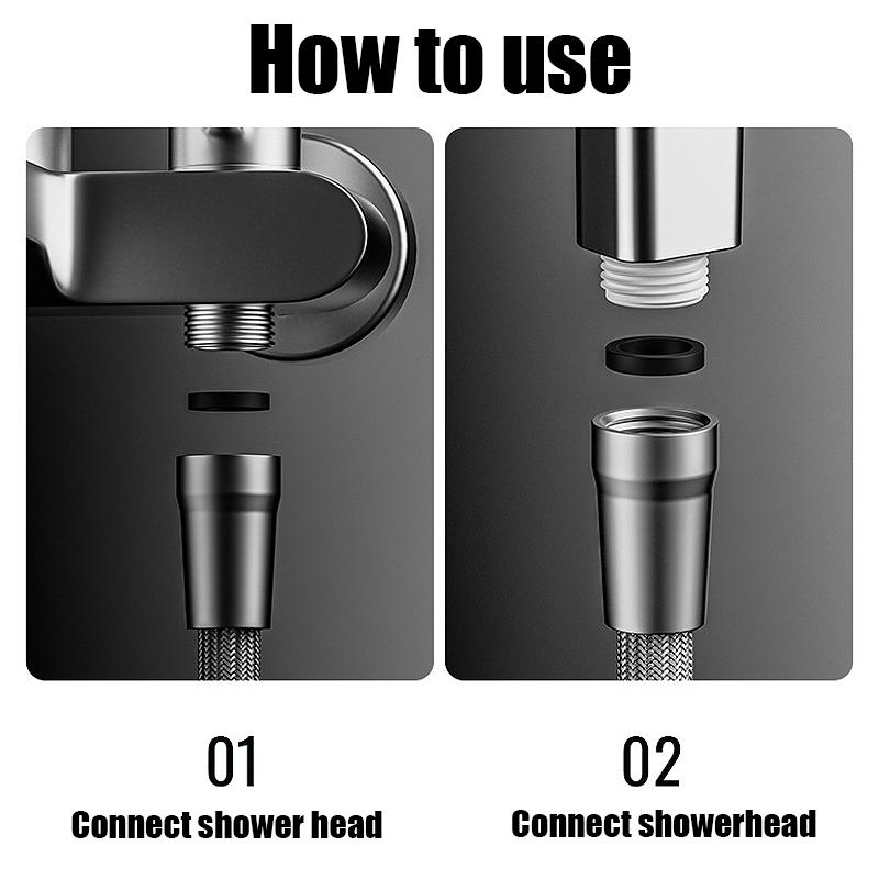 Braided Shower Pipe Shower Pipe Universal Water Pipe  And Cold Bathroom Explosion-Proof Pipe Nozzle Connecting Pipe