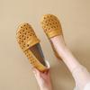 2025 Summer New Breathable Hollow Single Shoes Super Soft Doudou Shoes Soft Sole Soft Surface One Pedal Flat Bottom Shallow Mouth Single Shoes