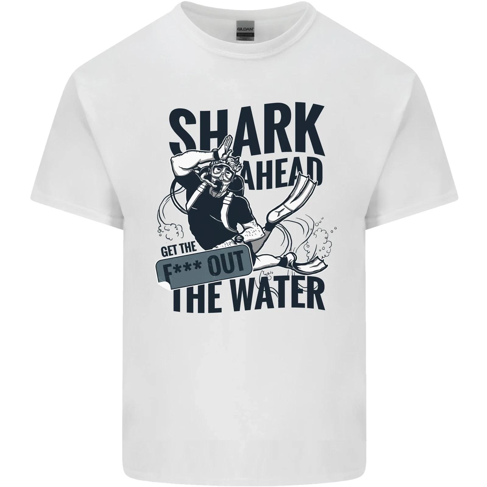 Shark Ahead Funny Scuba Diving Diver Kids T-Shirt Childrens M