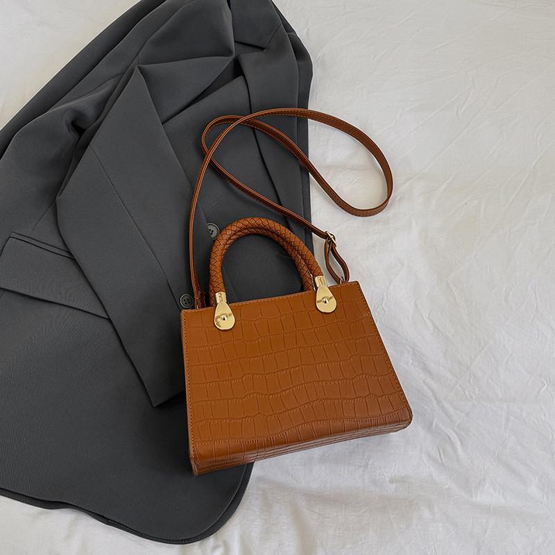 Elegant Pu Leather Crossbody Bag Versatile Small Square Shoulder Bag For Daily Use