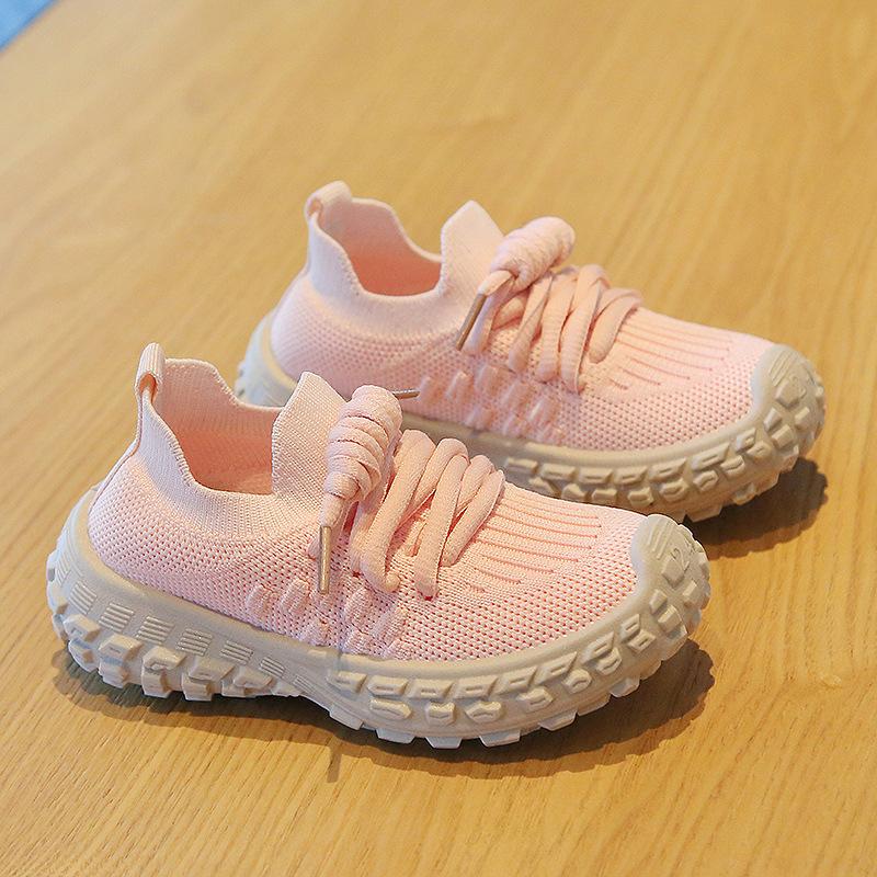 Children's sports shoes breathable mesh shoes 2025 spring and autumn boys' casual shoes lightweight girls' flying woven shoes soft-soled baby shoes