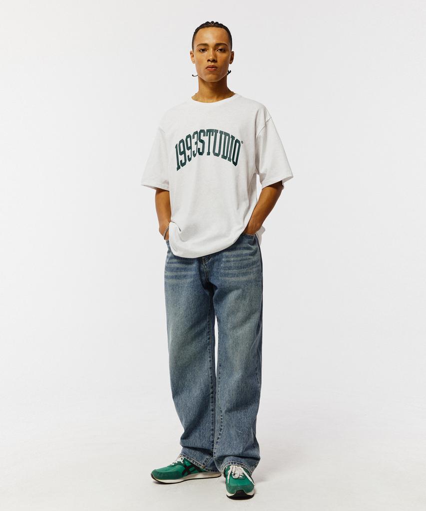 1993STUDIO Authentic Arch Logo T-Shirt_Light Grey