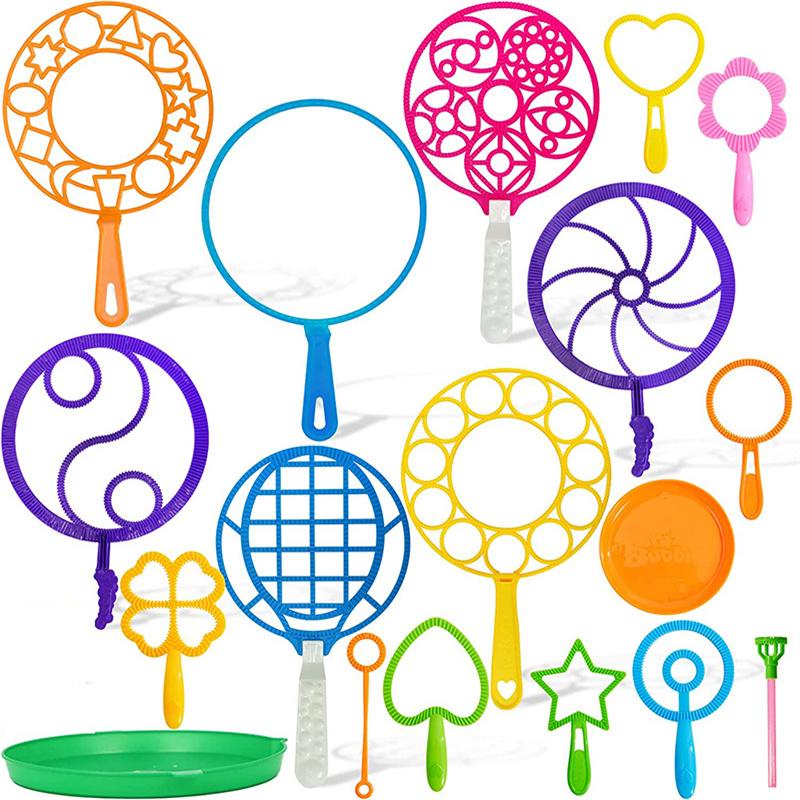 3Pcs Creative Colorful Bubble Plate Blowing Bubble Stick Summer Children's Toy Accessories Multiple Styling Creative Toys