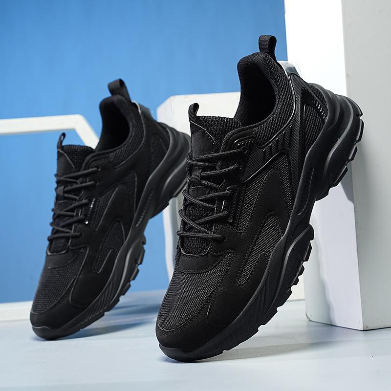 

Mesh men s shoes 2025 new casual shoes men s platform student dad shoes basketball sports shoes large size 48 39 чёрный