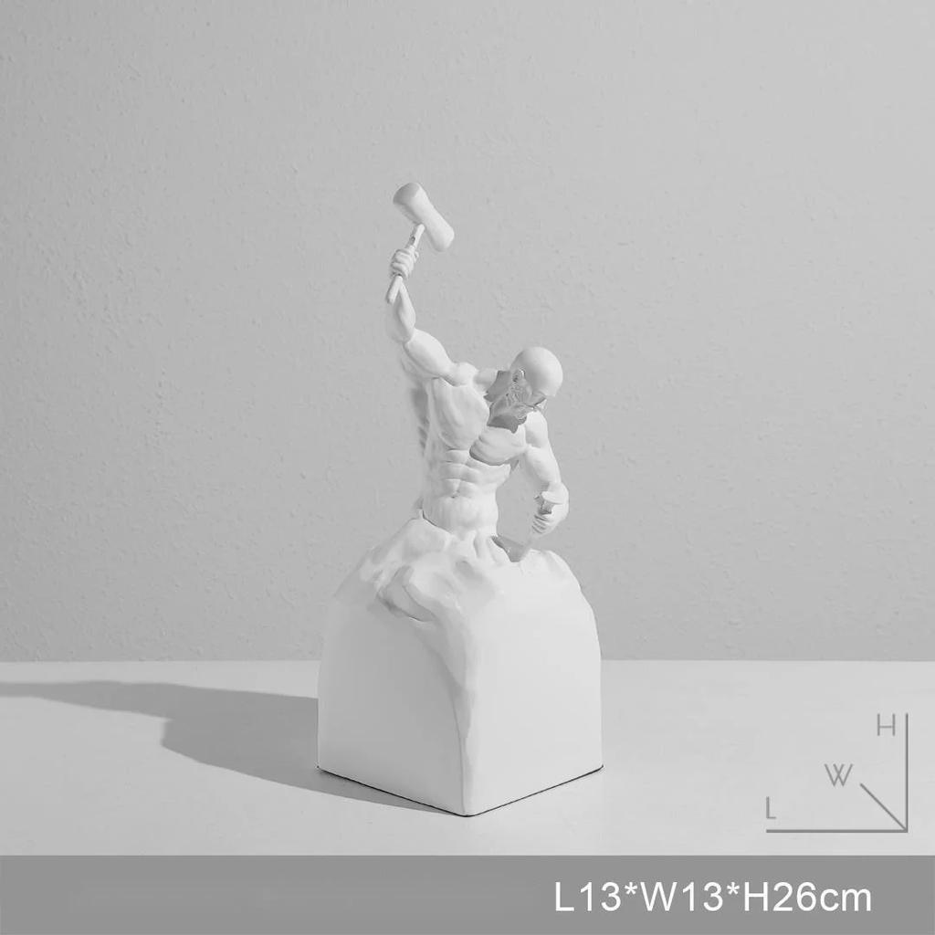 Modern Office Art Figure Ornament Home Living Room Den Cabinet Carving Inspirational Soft Decoration Self Carving Figure Statue