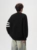 Unisex Gestreifter Lässiger Strickpullover - Winter Innen-Basisschicht, Rundhals