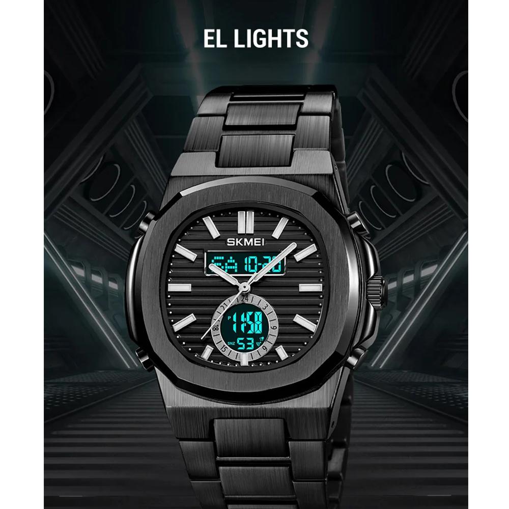 Luxury Men Watch Male Quartz Wristwatch Classic Black Gold Stainless Steel Band Simple Reloj Business Man Sports Calendar Clock