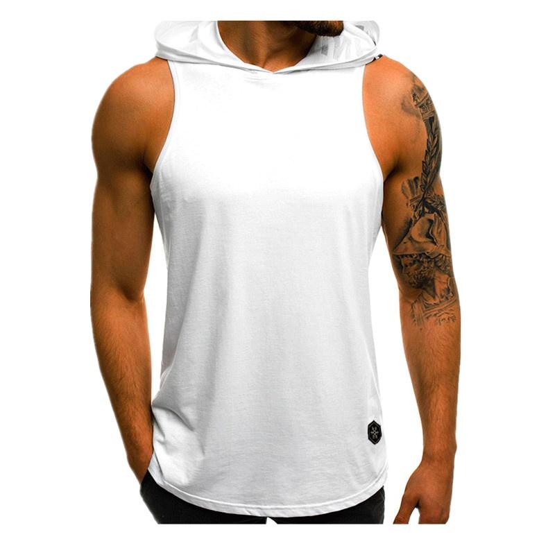

Мужская летняя модная спортивная майка, прилегающая и дышащая майка без рукавов XXXL белый