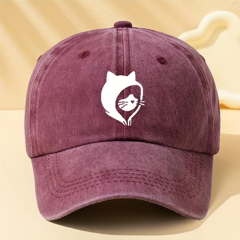 Cat Printed Baseball Caps Can Provide Shade and Sun Protection, Making Them Perfect for Outdoor Sports, Camping, and Casual Wear