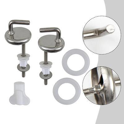 2Pcs Toilet For Seat Hinge No Noise Stainless Steel With Mounting Accessory Stainless Steel Hinge Toilet Cover Hinge
