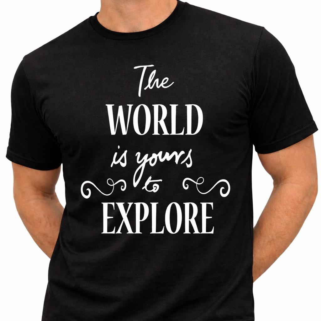 The World Is Yours To Explore T Shirt Travel Quote AdventureHiking tee XXL