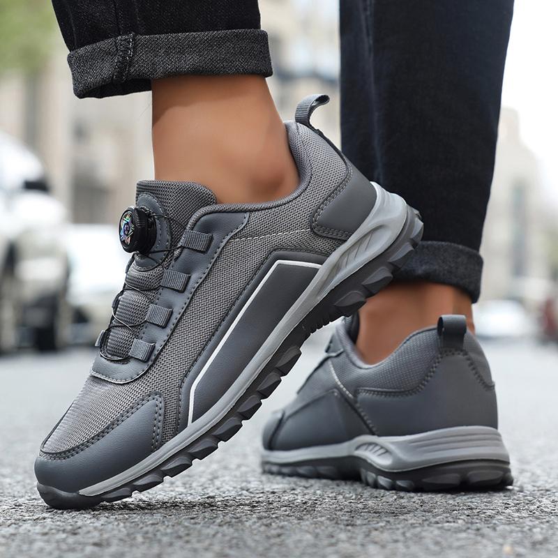 TUINANLE Mens Wide Fit Sneakers Breathable PU Casual Trainers Outdoor Flat Large Size 39-48