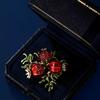 Retro Brooch, High-End Women'S Exquisite Luxury Fruit, Red Pomegranate Mori Corsage, Niche Design Pin
