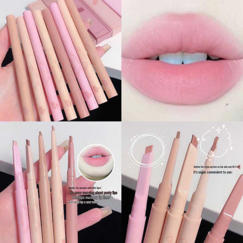 Muge Leen Waterproof Automatic Lip Liner - Long-Lasting, Smudge-Proof Lip Defining Pencil