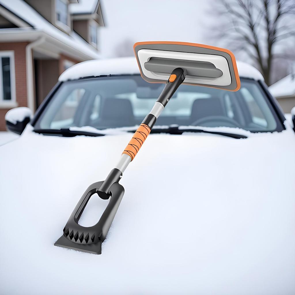 Snow Scraper For Car Aluminum Alloy Extendable Auto Accessories Car Windshield Scraper For Window Truck SUV Vehicle Roof Winter