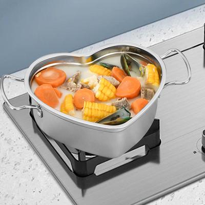 Leicht zu reinigender Heiztopf, Vielseitiges tragbares Kochgeschirr, Milchtopf für Zuhause, Suppentopf für Suppen, Nudeln,