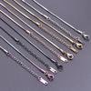 1/5/10pcs Wholesale 40+5cm Square Snake Chain Jewelry On The Neck Decor Stainless Steel Necklaces For Women Men Accessories Gift