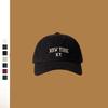 Female Baseball Cap Embroidered Soft Top Showing White Face with Small Navy Blue Baseball Cap for Women