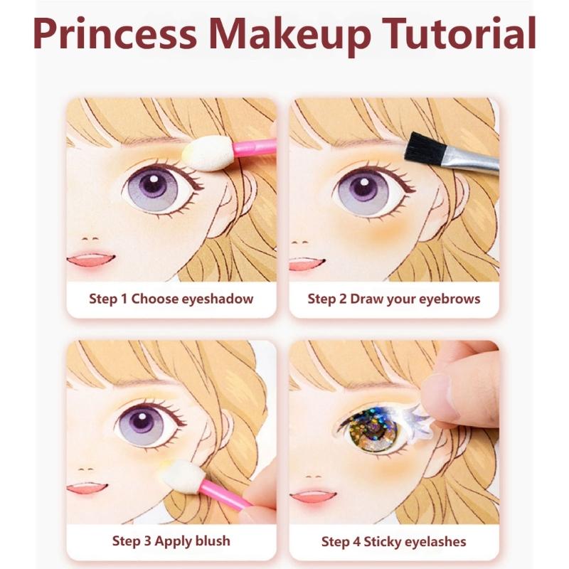 Magical Princess Makeup Sticker Set Cosmetic Toy For Kids Educational Drawing And Coloring Craft Activity Girls Gift