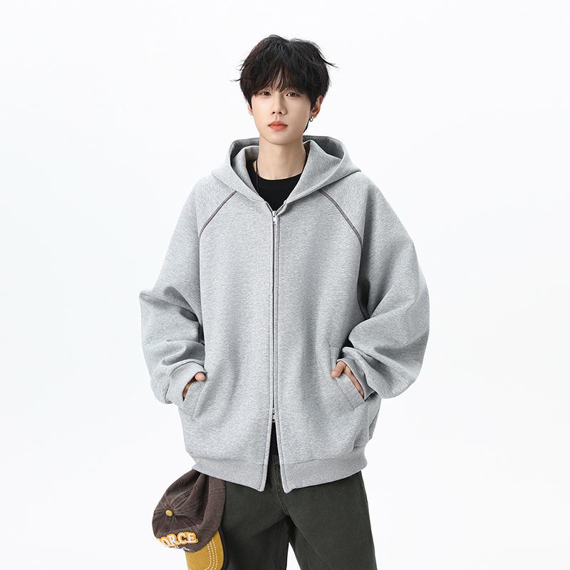 Unisex Trendy American Casual Loose Cardigan Jacket with Hood