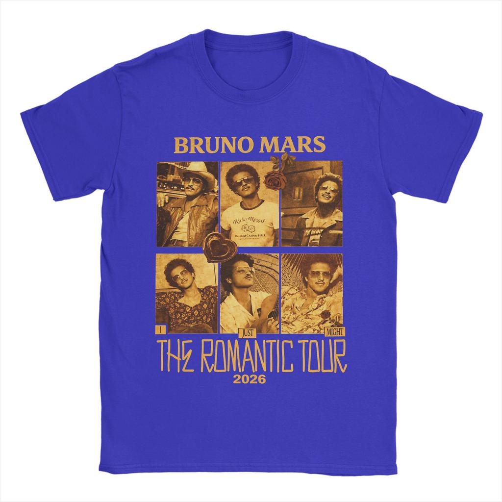 The Romantic Tour Bruno Mars 2026 AYM T-shirt Spiaggia Hip Hop T-shirt Uomo Cotone Taglie Forti Top Magliette Manica Corta Streetwear Top