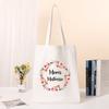 New Female Bag Shopping Bags Shoulder Bag Foldable Reusable Casual Thank You Mistress Print Canvas Student Portable Handbags