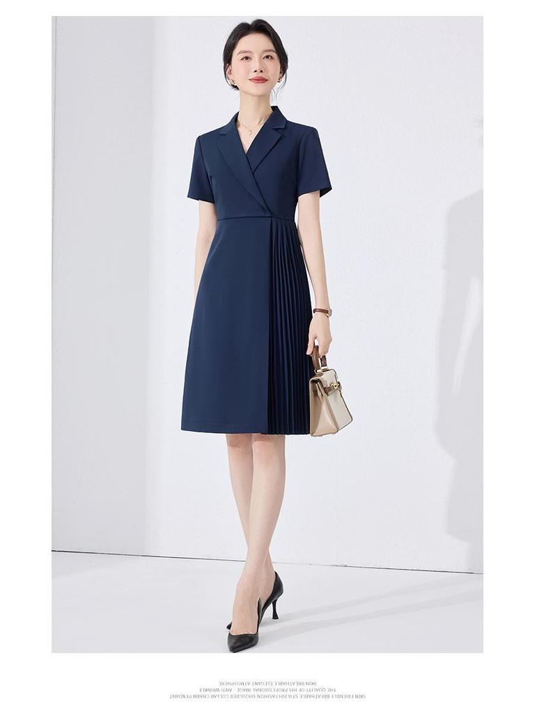 Premium Summer Slimming Waist-Cinching Formal Dress for Professional Hosts
