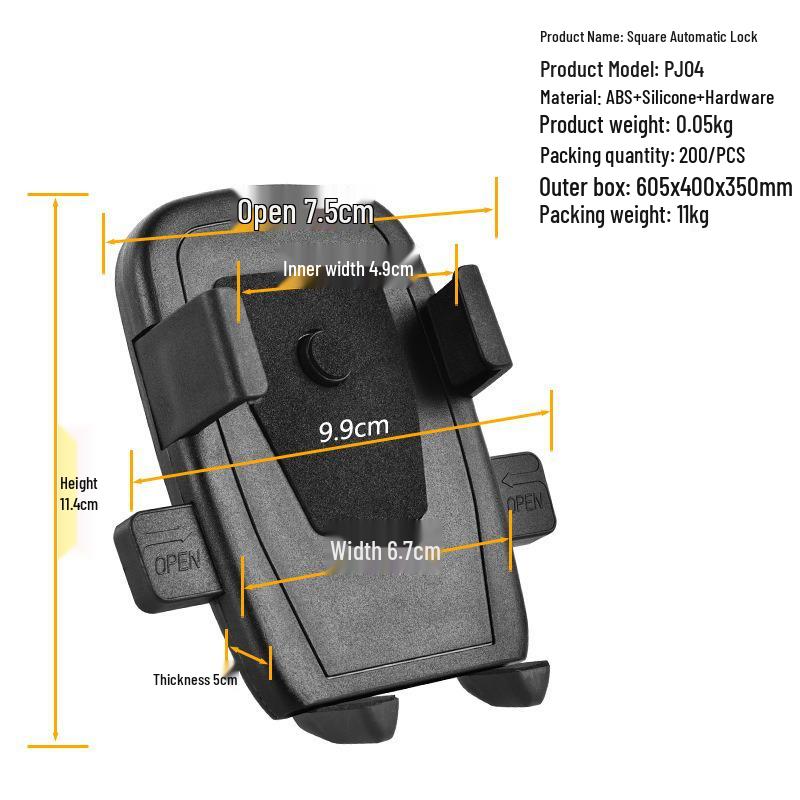 

Electric Scooter & Mountain Bike Phone Holder for Navigation, 0.25