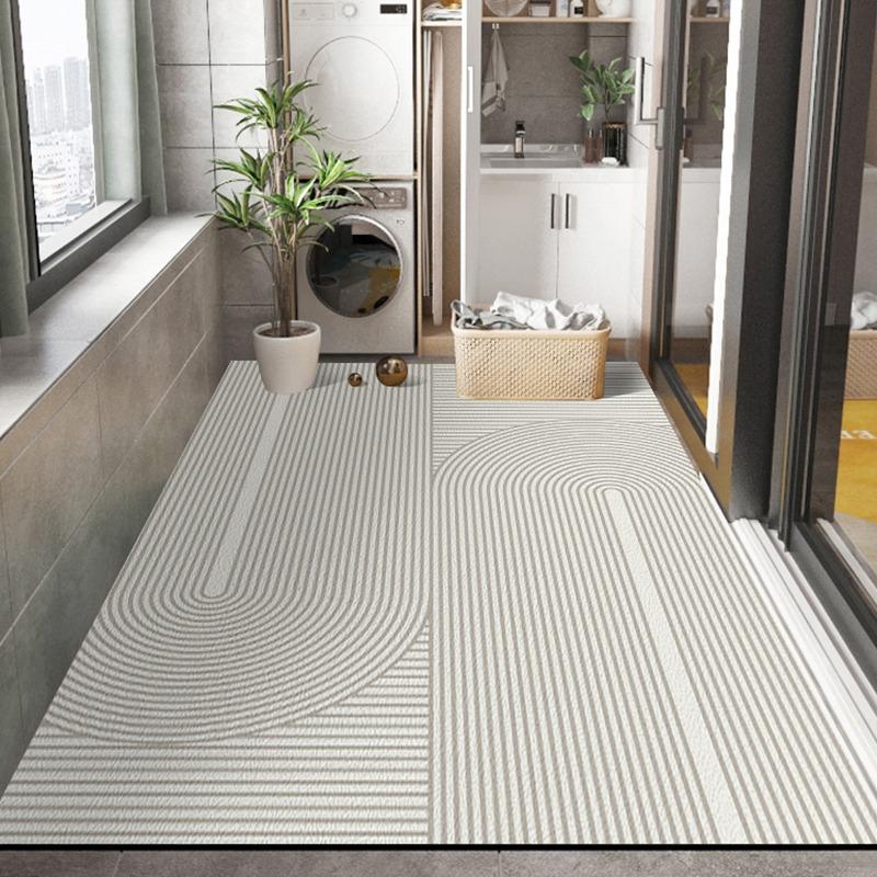 Balcony Non-slip Rug Pvc Leather Waterproof Floor Mat Wipeable Easy To Clean Bay Window Mats Entry Door Carpet Large Area Rugs