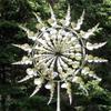 Kinetische Windmühlenskulpturen aus Metall, einzigartiger und magischer windbetriebener Spinnergarten