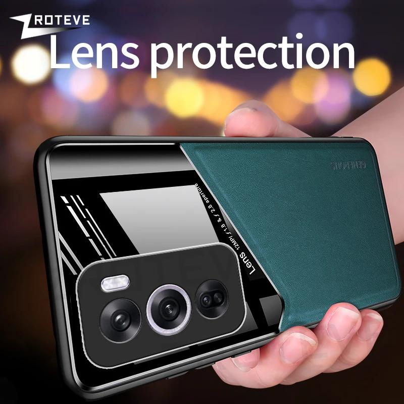 For Reno12 Case Zroteve PU Leather Car Magnetic Hard PC Cover For OPPO Reno 12 11 Pro 12F 11F Reno11 Reno12 F Phone Cases