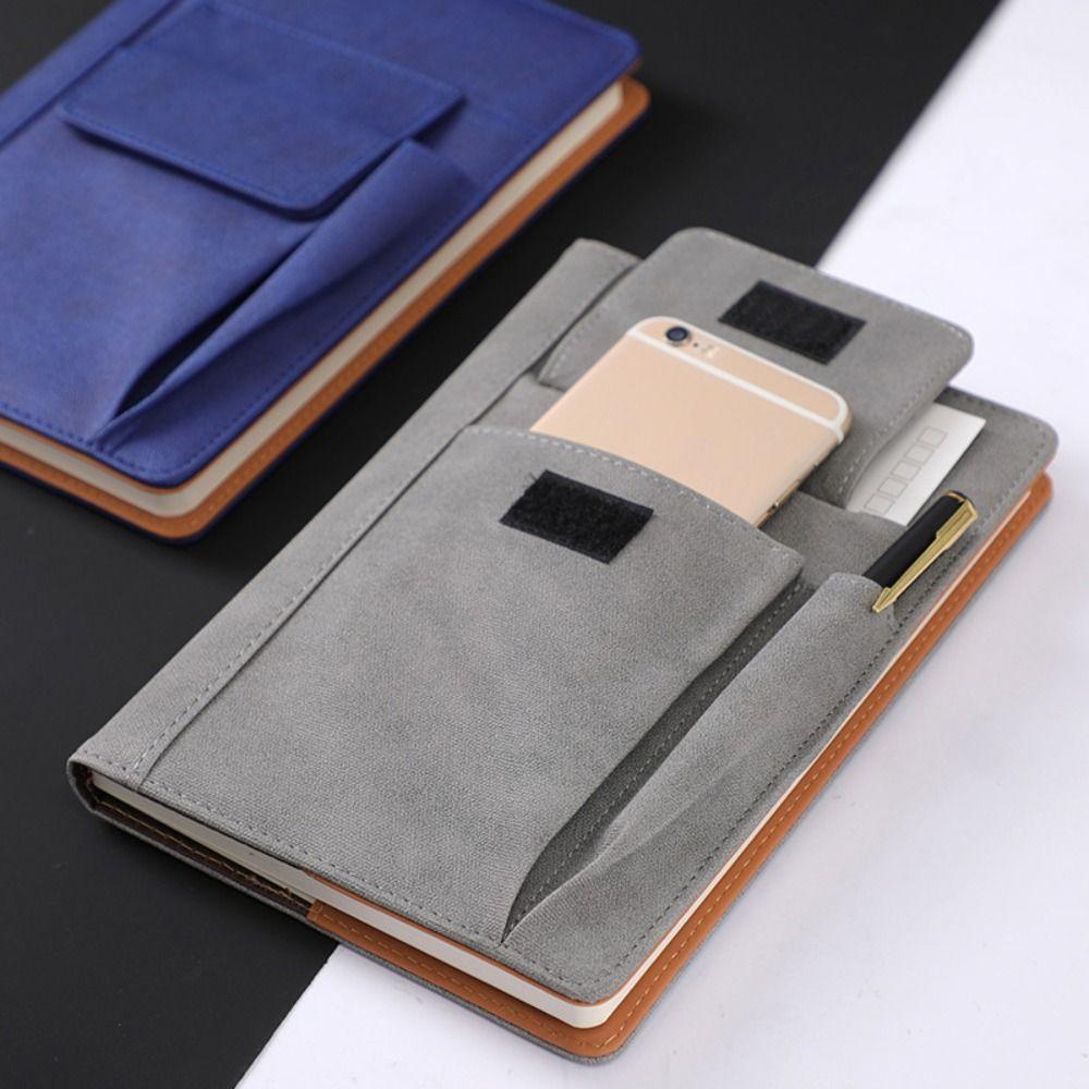 To Do List PU Leather Notebook Retro Meeting Minutes Book Notebook with Pocket  Birthday Gifts