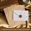 Chinese Retro Style Woven Pattern Envelope & Letter Set with Kraft Paper & Sealing Wax