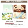 Yeshua God Is Love Digital Print Duvet Cover Set No Filler Comforter Cover Bedding Set Christian Faith Warm Bedroom Home Decor