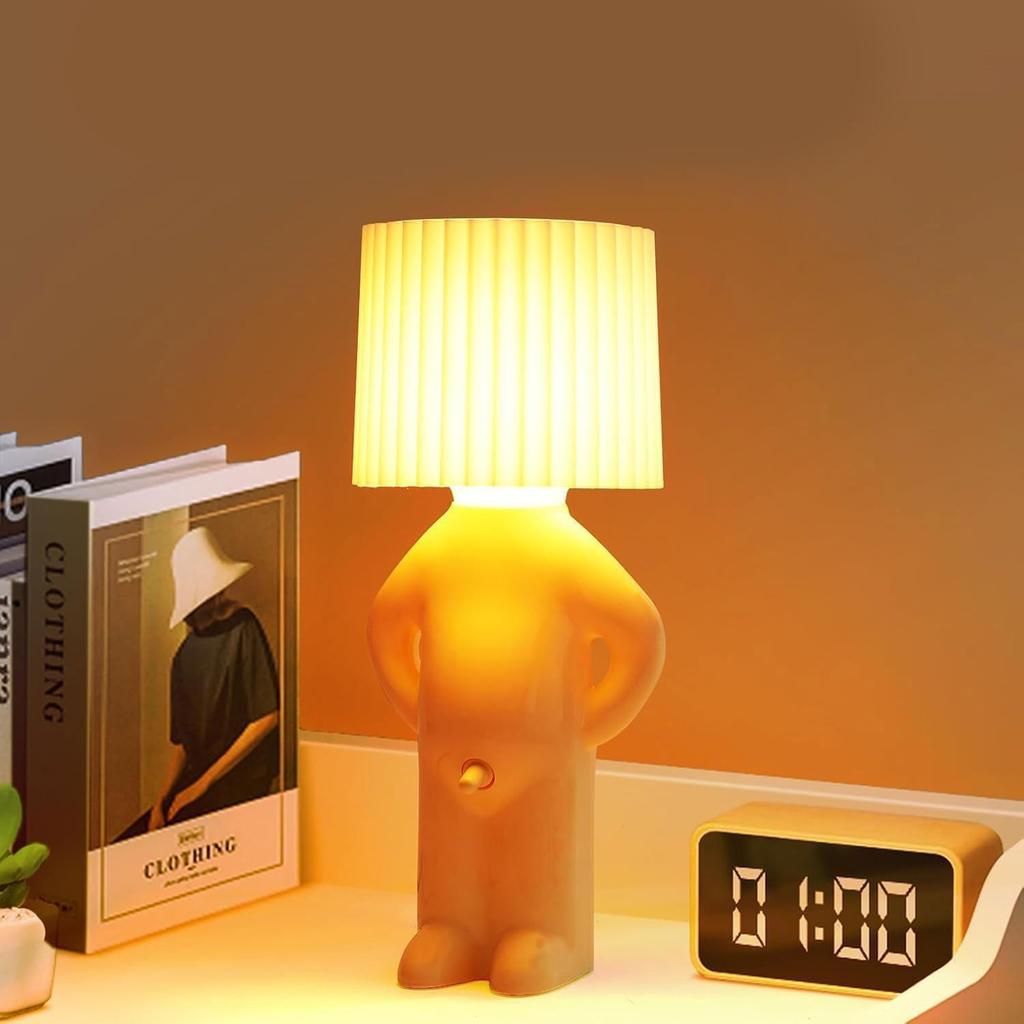 Shy Boy Table Lamp, Little Shy Man Creative Funny Night Light, Rechargeable Bedside Lamp, Perfect Christmas and Valentine's Day Home Decor Novelty