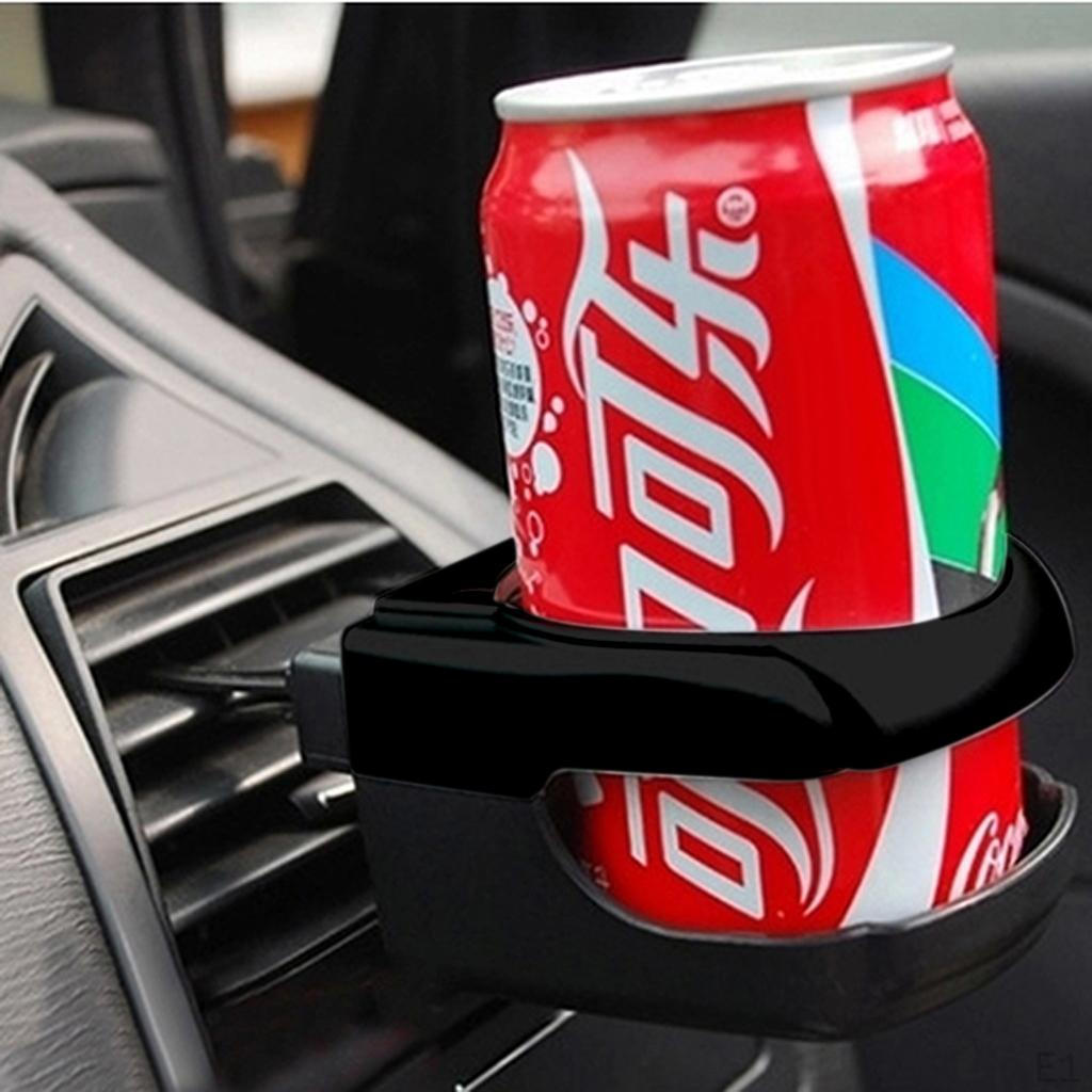Car Air Vent Outlet Cup Holder Beverage Stand Mount Clipon Black