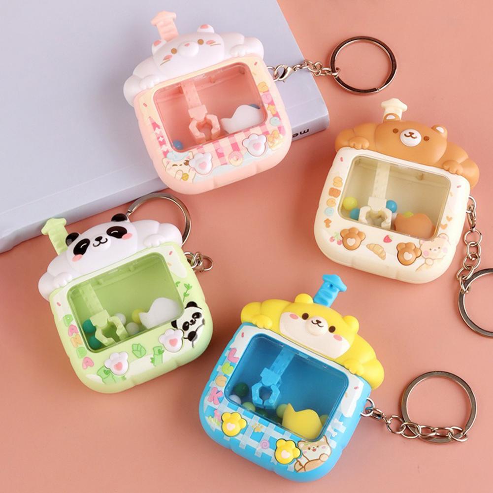Claw Machine Key Ring Portable Claw Machine Keychain Teens Adults Handbag Backpack Hanging Decoration
