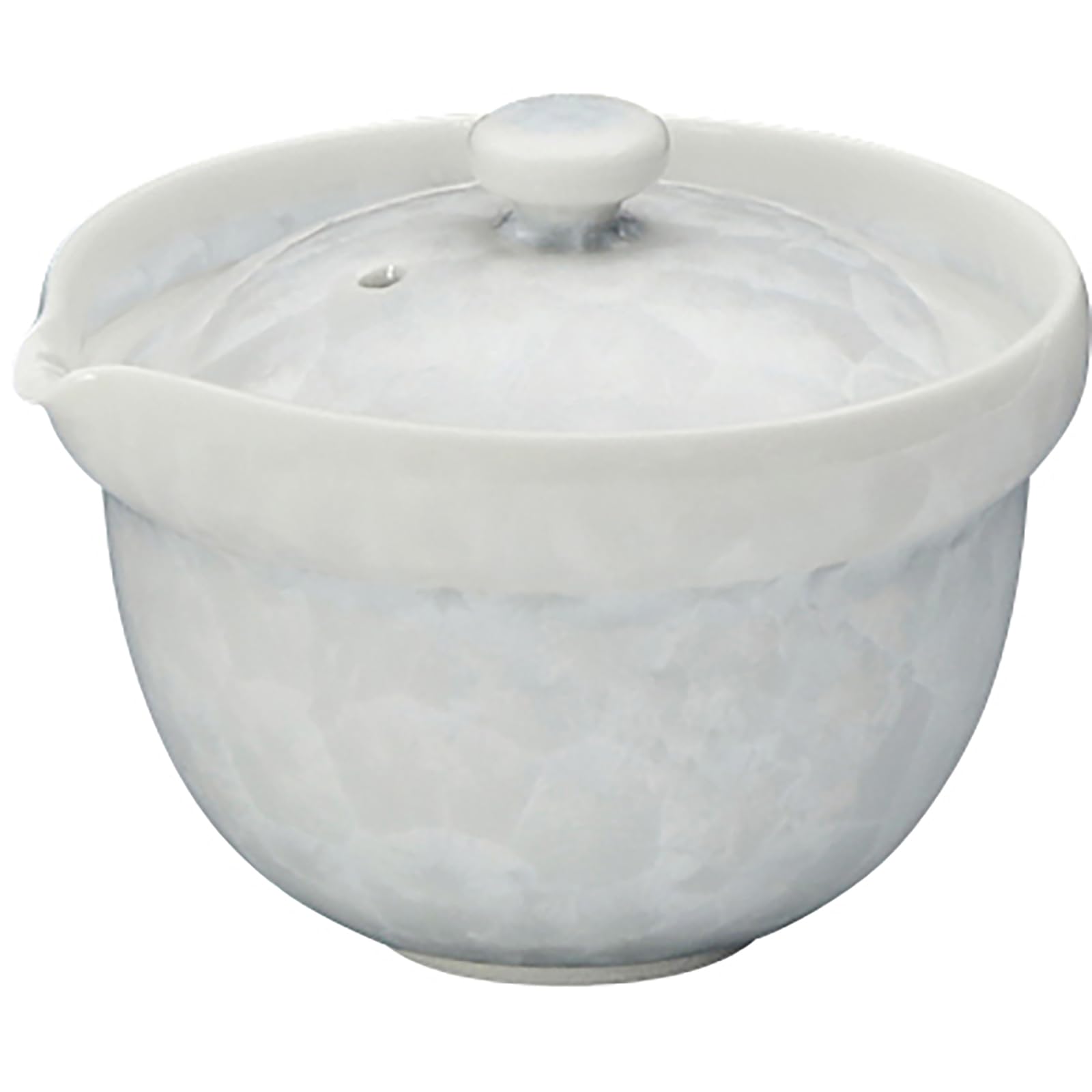 

Kyoto ware/Kiyomizu ware teapot, approximately 180ml, floral crystal design, white, made in Japan. (KTA698-02)