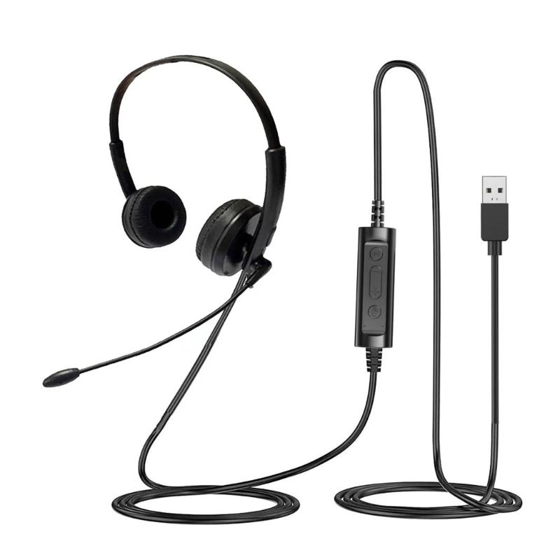 

Computer Headset with Microphone Corded USB Headset for Laptop PC Headphone with Noise Cancelling Business Call 1