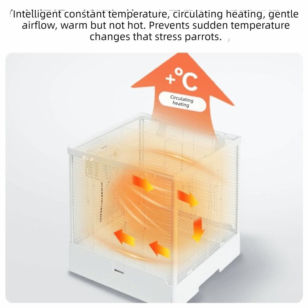 Verbrühungssicherer Papageien-Warmluftföhn Automatisches Vogelwärmgerät für Schlangen Schildkröten Eidechsen