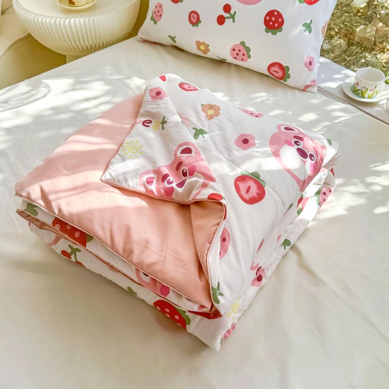 Class A Summer Cool Quilt: Double Yarn for Mother & Baby - Lightweight Air Conditioning Quilt for Kids, Students, and Dorms