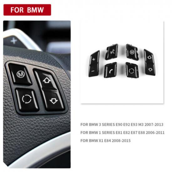 

6PCS For BMW E90 E92 E93 M3 E81 E82 E87 E84 ABS Steering Wheel Switch Button Kit