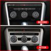 For Volkswagen VW Troc T-roc 2018-2026 LHD AC Switch Panel Trim Center Console Sticker Cover Accessories