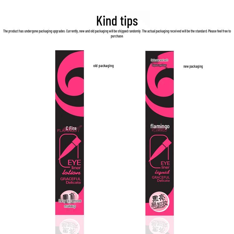 Flamingo Deep Black Eyeliner: Sweat-proof, Smudge-proof, Hard Tip for Delicate Application.