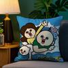 Funny Bbangbbangs Diary Pillow Case Plush Fabric Soft Double Sided Print Sofa Cushion Cover Throw Pillow Covers