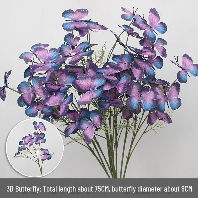10-Piece Purple Floral Artificial Flower Set for Wedding and Aisle Decor