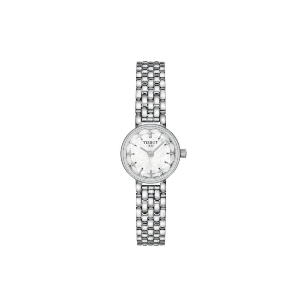 Tissot Quarzwerk 30m Wasserdichtigkeit Damenuhr 19,5mm Weißes Zifferblatt Edelstahlgehäuse Stahlarmband T140.009.11.111.00
